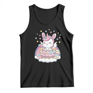 Funny Easter Unicorn Bunny Easter Eggs Tank Top TS11 Black Print Your Wear