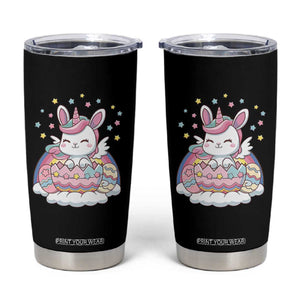 Funny Easter Unicorn Bunny Easter Eggs Tumbler Cup TS11 Black Print Your Wear