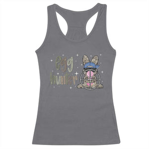 Funny Egg Hunter Racerback Tank Top Bunny Hunting Backward Cap Camouflage TS11 Charcoal Print Your Wear