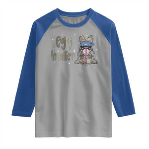Funny Egg Hunter Raglan Shirt Bunny Hunting Backward Cap Camouflage TS11 Sport Gray Royal Print Your Wear