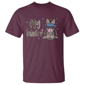 Funny Egg Hunter T Shirt Bunny Hunting Backward Cap Camouflage TS11 Maroon Print Your Wear