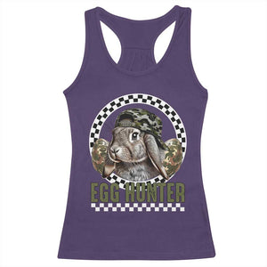 Funny Easter Day Egg Hunter Racerback Tank Top Bunny Hunting Camo Egg TS11 Purple Print Your Wear