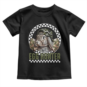Funny Easter Day Egg Hunter Toddler T Shirt Bunny Hunting Camo Egg TS11 Black Print Your Wear