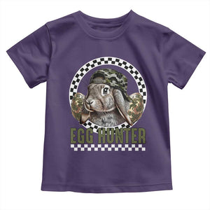 Funny Easter Day Egg Hunter Toddler T Shirt Bunny Hunting Camo Egg TS11 Purple Print Your Wear