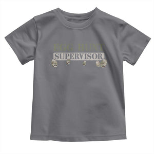 Funny Easter Egg Hunt Supervisor Toddler T Shirt Camouflage Camo Egg Hunting Easter Day TS11 Charcoal Print Your Wear