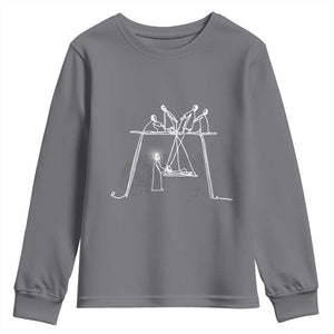 Paralyzed Man Christian Religious Jesus Healing Youth Sweatshirt TS11 Charcoal Print Your Wear