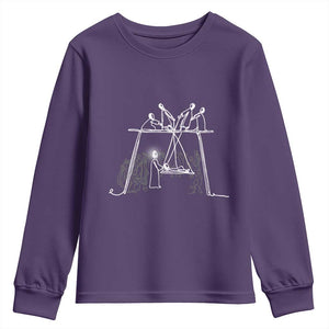 Paralyzed Man Christian Religious Jesus Healing Youth Sweatshirt TS11 Purple Print Your Wear