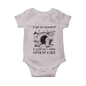 Funny I Got So Hammered I Woke Up 3 Days Later In A Cave Baby Onesie Christian Easter Day Religious TS11 Ice Gray Print Your Wear