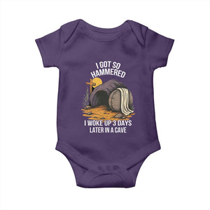 Christian Easter Day Religious Stone Baby Onesie I Got So Hammered I Woke Up 3 Days Later In A Cave TS11 Purple Print Your Wear
