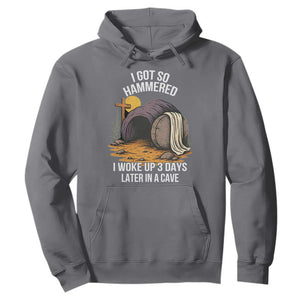 Christian Easter Day Religious Stone Hoodie I Got So Hammered I Woke Up 3 Days Later In A Cave TS11 Charcoal Print Your Wear