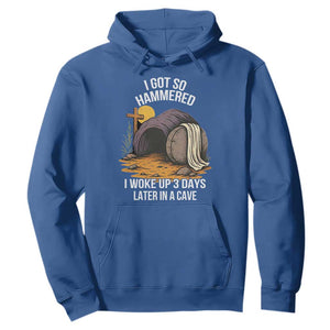 Christian Easter Day Religious Stone Hoodie I Got So Hammered I Woke Up 3 Days Later In A Cave TS11 Royal Blue Print Your Wear