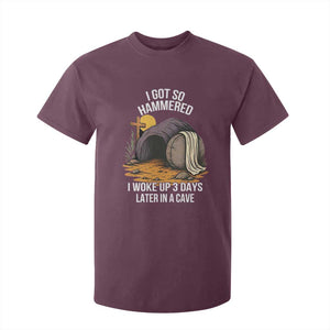 Christian Easter Day Religious Stone T Shirt For Kid I Got So Hammered I Woke Up 3 Days Later In A Cave TS11 Maroon Print Your Wear