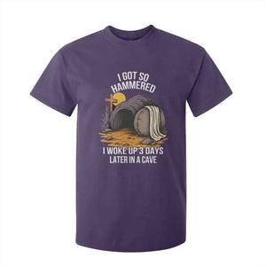 Christian Easter Day Religious Stone T Shirt For Kid I Got So Hammered I Woke Up 3 Days Later In A Cave TS11 Purple Print Your Wear