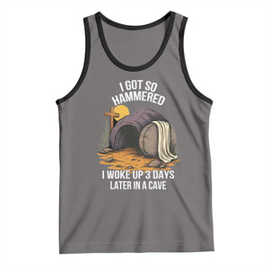 Christian Easter Day Religious Stone Tank Top I Got So Hammered I Woke Up 3 Days Later In A Cave TS11 Deep Heather Black Print Your Wear