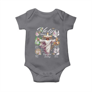 Religious Christian Easter Holy Week Christ Jesus Baby Onesie TS11 Charcoal Print Your Wear