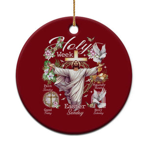 Religious Christian Easter Holy Week Christ Jesus Ceramic Ornament TS11 1pc Red Print Your Wear