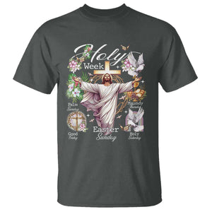Religious Christian Easter Holy Week Christ Jesus T Shirt TS11 Dark Heather Print Your Wear