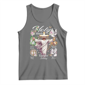 Religious Christian Easter Holy Week Christ Jesus Tank Top TS11 Black Heather Print Your Wear