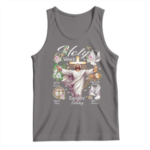 Religious Christian Easter Holy Week Christ Jesus Tank Top TS11 Deep Heather Print Your Wear