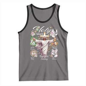 Religious Christian Easter Holy Week Christ Jesus Tank Top TS11 Deep Heather Black Print Your Wear