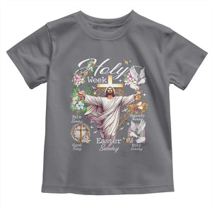 Religious Christian Easter Holy Week Christ Jesus Toddler T Shirt TS11 Charcoal Print Your Wear