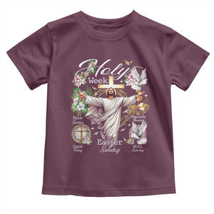Religious Christian Easter Holy Week Christ Jesus Toddler T Shirt TS11 Maroon Print Your Wear