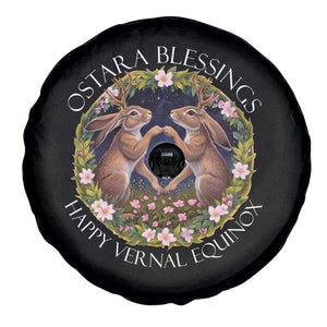 Ostara Blessings Happy Vernal Equinox Spare Tire Cover Ostara Pagan Eostre Easter Day Wolpertinger TS11 Print Your Wear