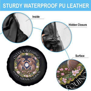 Ostara Blessings Happy Vernal Equinox Spare Tire Cover Ostara Pagan Eostre Easter Day Wolpertinger TS11 Print Your Wear
