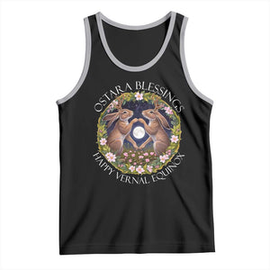 Ostara Blessings Happy Vernal Equinox Tank Top Ostara Pagan Eostre Easter Day Wolpertinger TS11 Black Athletic Heather Print Your Wear