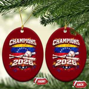 Venezuela Champions 2026 Baseball Lover Venezuelan Flag Ceramic Ornament TS11 Print Your Wear