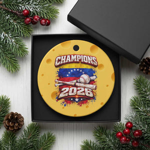 Venezuela Champions 2026 Baseball Lover Venezuelan Flag Ceramic Ornament TS11 1pc Yellow Cheese Print Your Wear