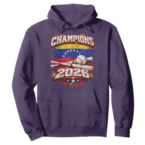 Venezuela Champions 2026 Baseball Lover Venezuelan Flag Hoodie TS11 Purple Print Your Wear