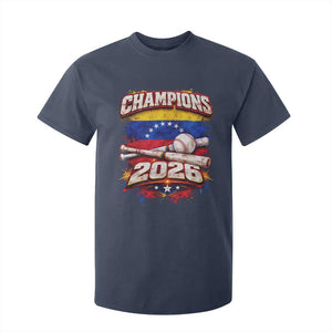 Venezuela Champions 2026 Baseball Lover Venezuelan Flag T Shirt For Kid TS11 Navy Print Your Wear