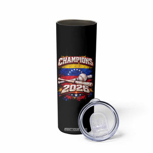 Venezuela Champions 2026 Baseball Lover Venezuelan Flag Skinny Tumbler TS11 Print Your Wear
