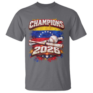 Venezuela Champions 2026 Baseball Lover Venezuelan Flag T Shirt TS11 Charcoal Print Your Wear