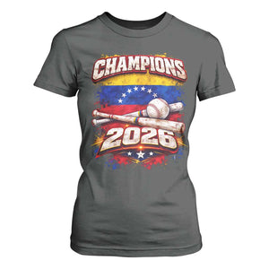 Venezuela Champions 2026 Baseball Lover Venezuelan Flag T Shirt For Women TS11 Dark Heather Print Your Wear
