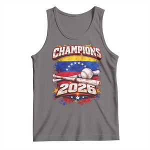Venezuela Champions 2026 Baseball Lover Venezuelan Flag Tank Top TS11 Deep Heather Print Your Wear