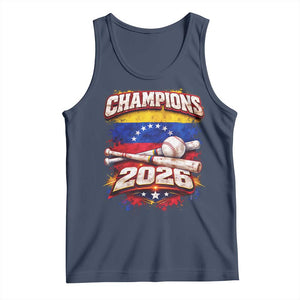Venezuela Champions 2026 Baseball Lover Venezuelan Flag Tank Top TS11 Navy Print Your Wear