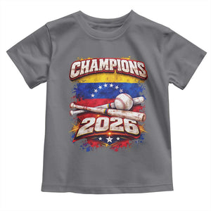 Venezuela Champions 2026 Baseball Lover Venezuelan Flag Toddler T Shirt TS11 Charcoal Print Your Wear
