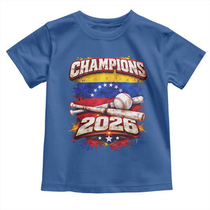 Venezuela Champions 2026 Baseball Lover Venezuelan Flag Toddler T Shirt TS11 Royal Blue Print Your Wear