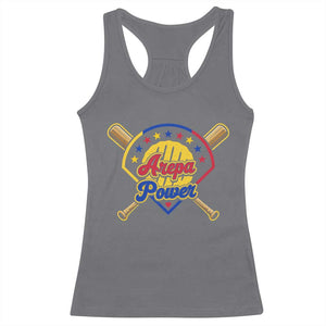 Arepa Power Venezuela Baseball Lover Racerback Tank Top Venezuelan Pride TS11 Charcoal Print Your Wear
