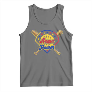 Arepa Power Venezuela Baseball Lover Tank Top Venezuelan Pride TS11 Black Heather Print Your Wear