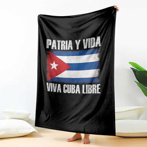 Patria y Vida Cuba Libre Throw Blanket Freedom Patriotic Cuban Flag TS11 Print Your Wear