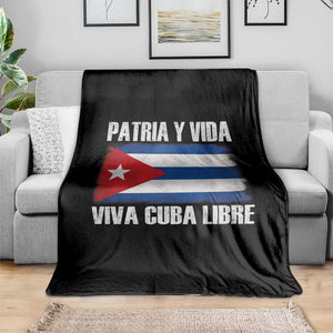 Patria y Vida Cuba Libre Throw Blanket Freedom Patriotic Cuban Flag TS11 Print Your Wear
