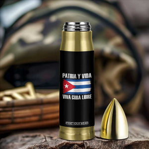 Patria y Vida Cuba Libre Bullet Tumbler Freedom Patriotic Cuban Flag TS11 Print Your Wear