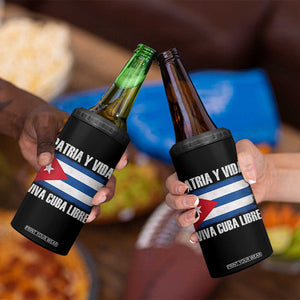 Patria y Vida Cuba Libre 4 in 1 Can Cooler Tumbler Freedom Patriotic Cuban Flag TS11 Print Your Wear