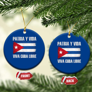 Patria y Vida Cuba Libre Ceramic Ornament Freedom Patriotic Cuban Flag TS11 1pc Blue Print Your Wear