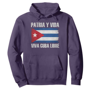 Patria y Vida Cuba Libre Hoodie Freedom Patriotic Cuban Flag TS11 Purple Print Your Wear
