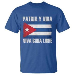 Patria y Vida Cuba Libre T Shirt Freedom Patriotic Cuban Flag TS11 Royal Blue Print Your Wear