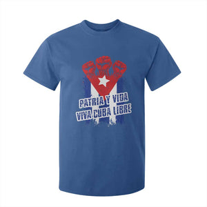 Patria y Vida Cuba Libre T Shirt For Kid Cuba Flag Fist Freedom Movement TS11 Royal Blue Print Your Wear